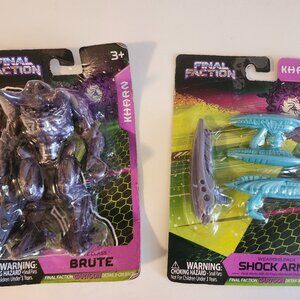 Final Faction Kharn Brute & Shock Arms Weapons Pack Action Figures 4.5” Lot 2